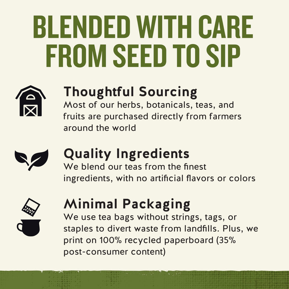 Celestial Seasonings comparación de tamaño con caja para ver 20 bolsitas por unidad