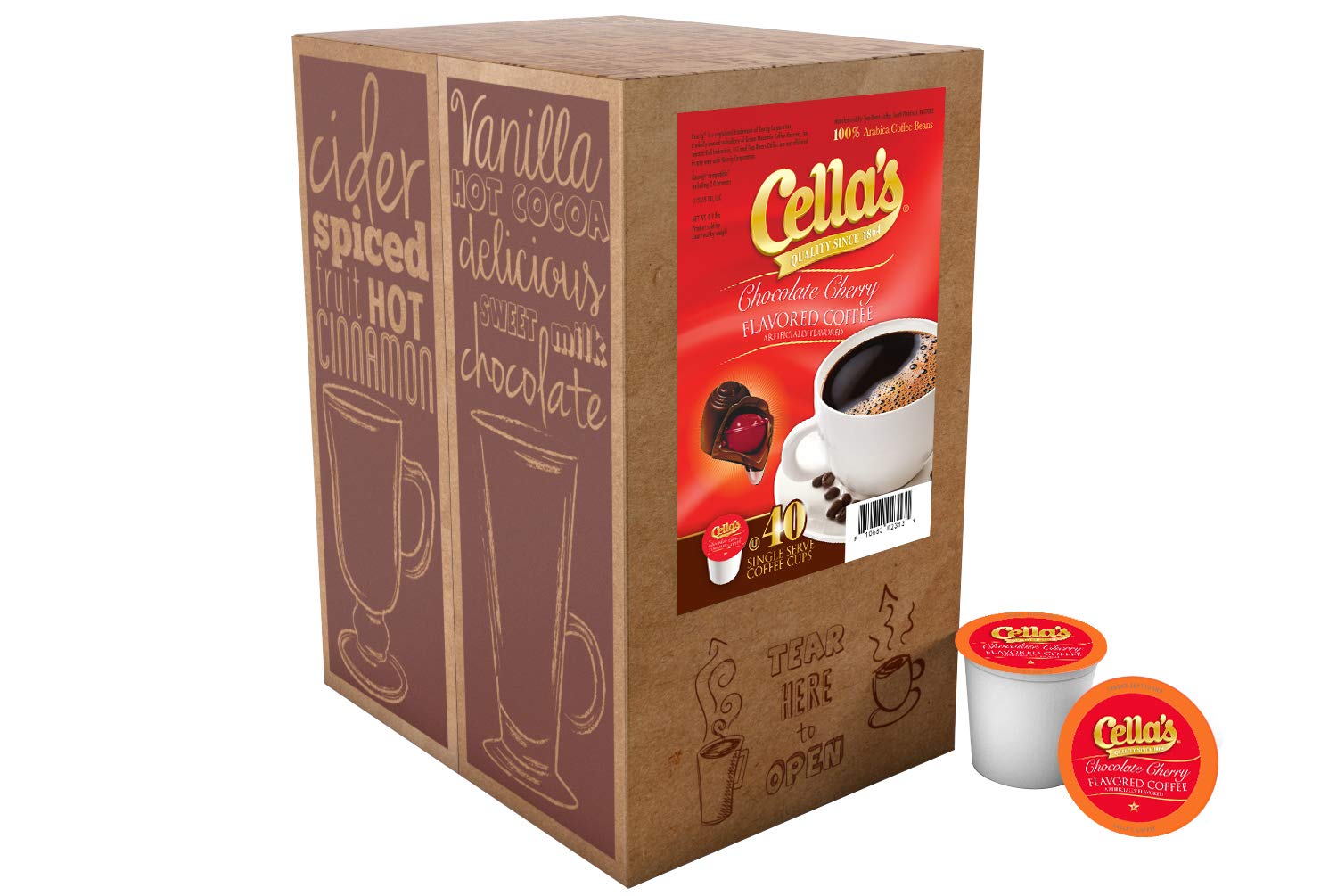 Cella's primer plano de cápsula que resalta sello y textura para asegurar frescura