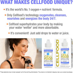 Cellfood mezcla en vaso demostrando facilidad de disolución y consumo rápido