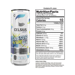 CELSIUS vaso con bebida vertida efervescente y brillo revitalizante
