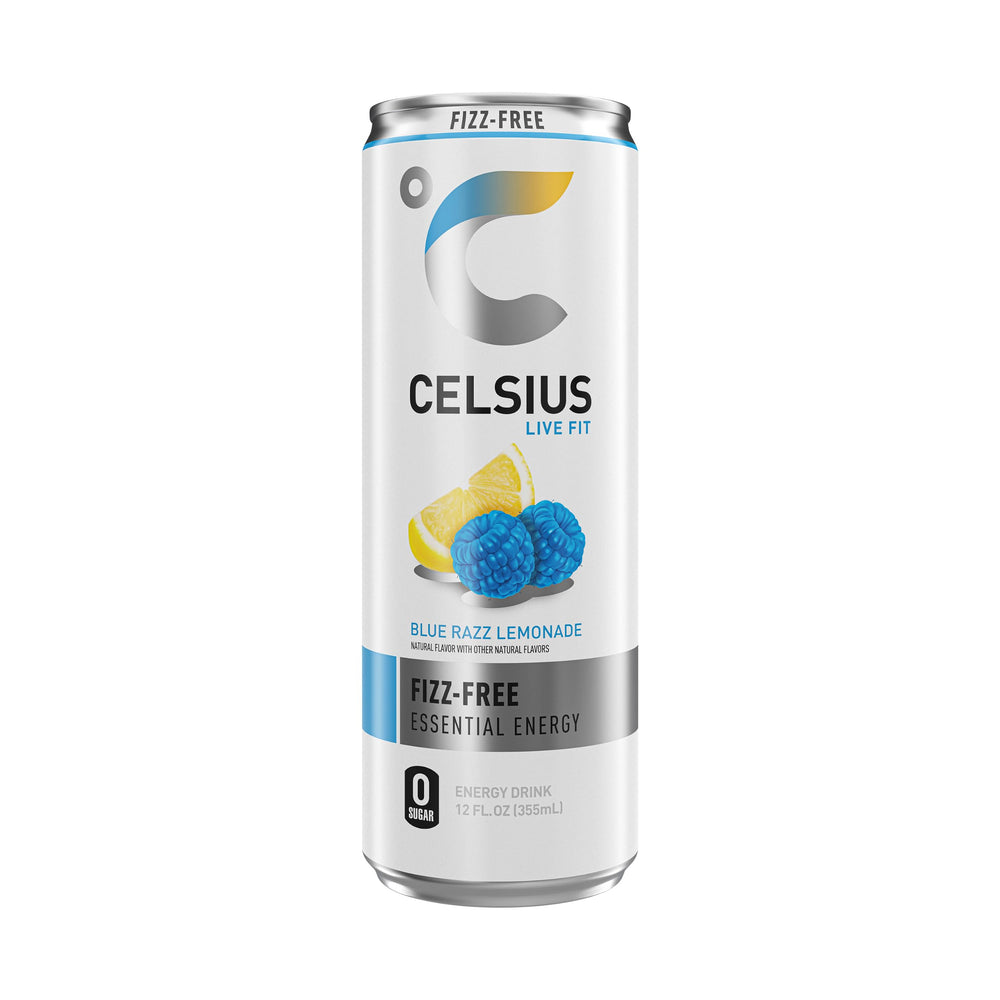 CELSIUS lata en mano para mostrar tamaño práctico y transporte fácil