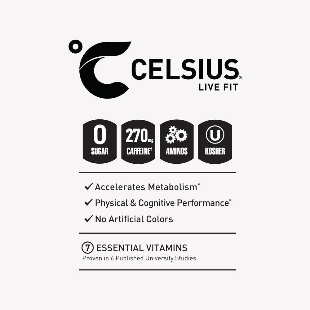 CELSIUS bebida junto a atleta en entrenamiento para rendimiento