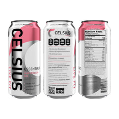 CELSIUS close-up label highlighting MetaPlus® formula and ingredient clarity benefit