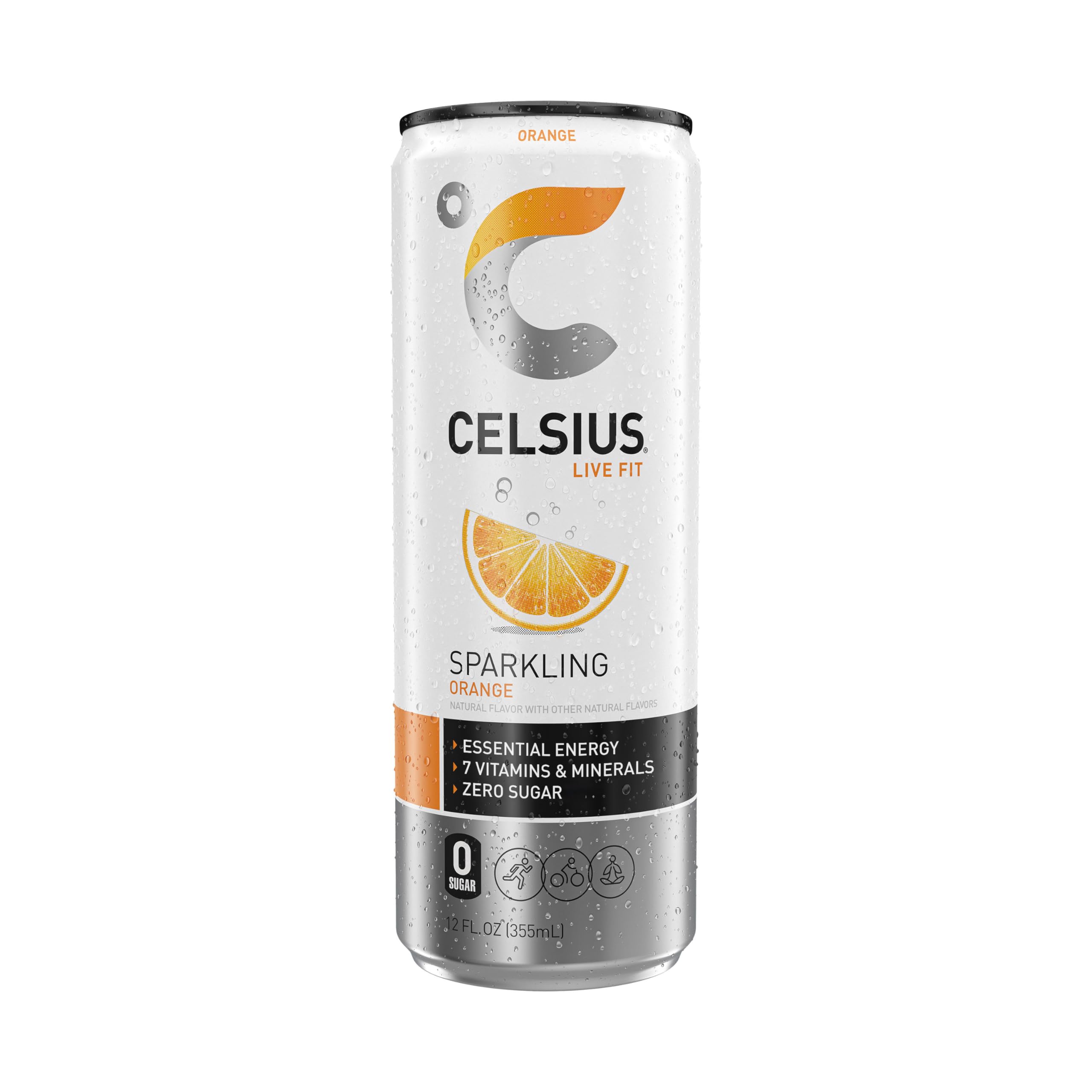 CELSIUS etiqueta detalle con lista de ingredientes y beneficios