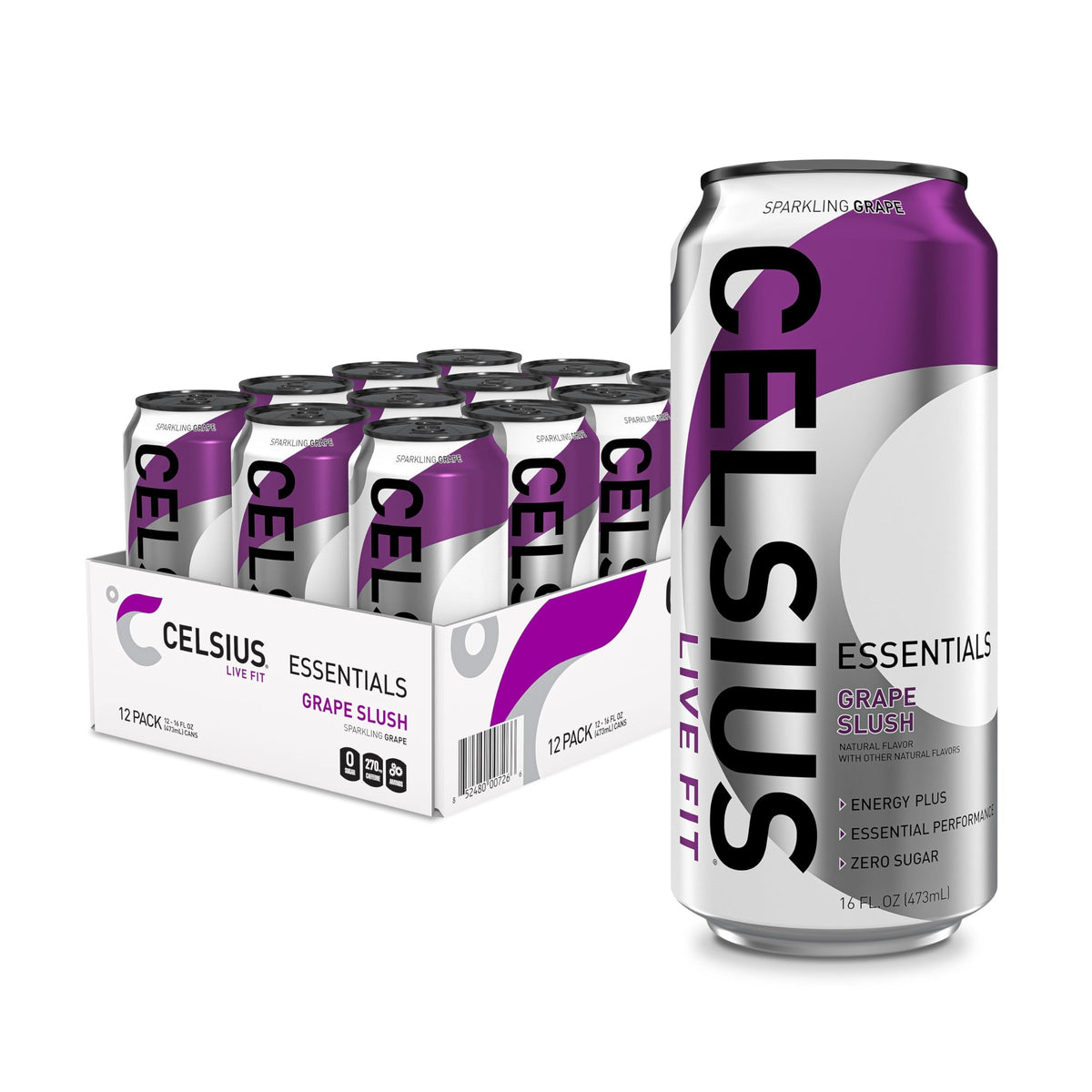 CELSIUS lata frontal mostrando diseño y energía inmediata