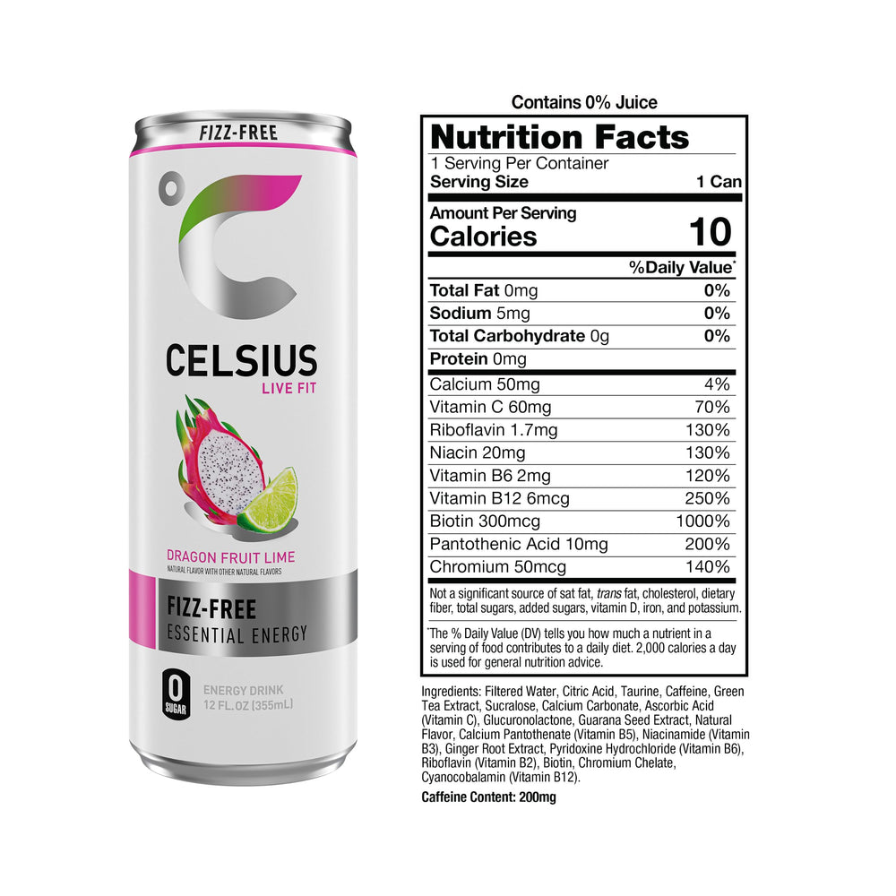 CELSIUS lata abierta sin gas enfocando líquido y textura refrescante