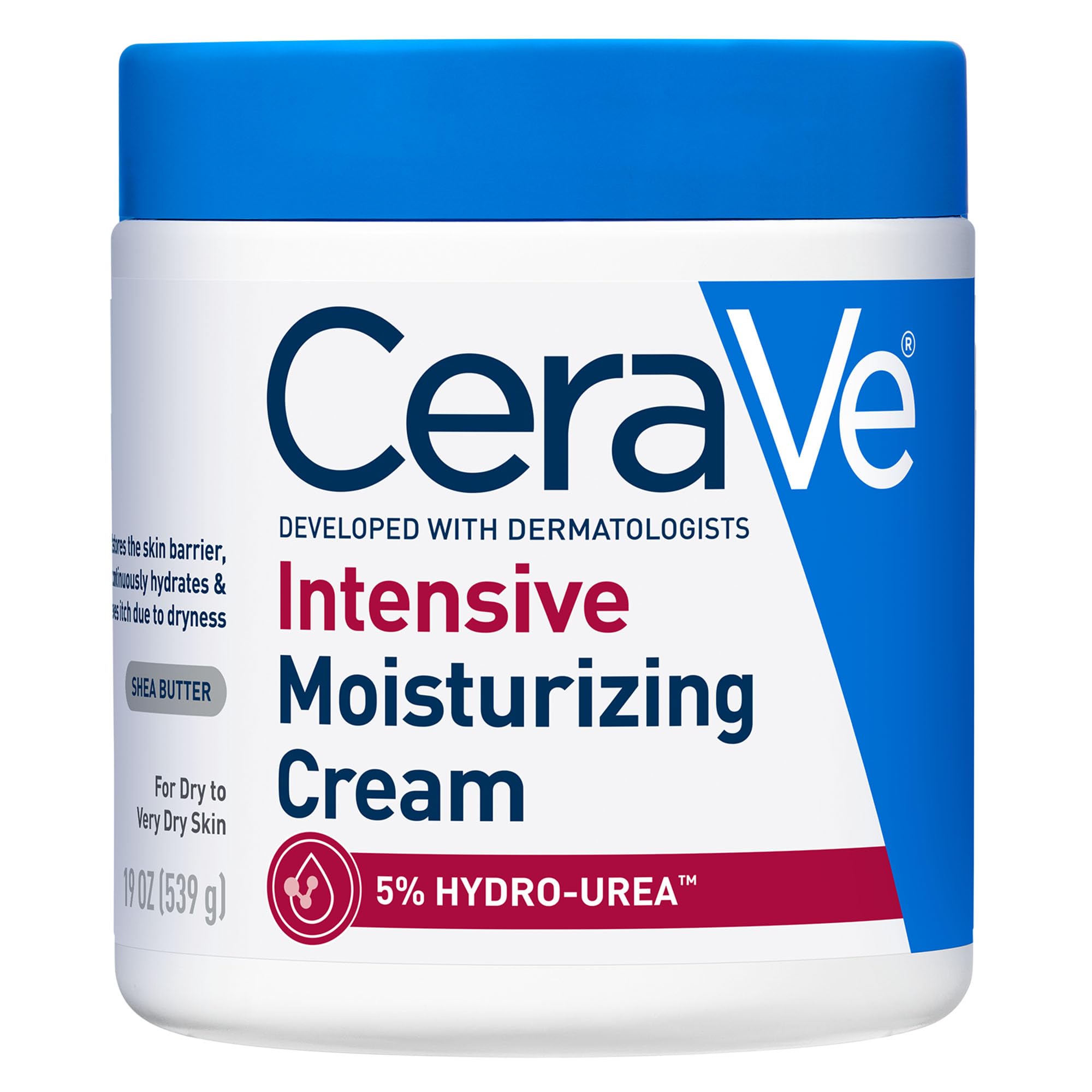 CeraVe crema intensiva 19oz vista frontal que muestra el envase para hidratación duradera