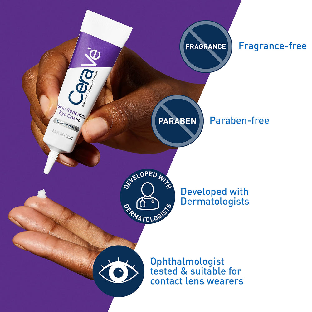 CeraVe crema de ojos aplicación con dedo para reducir arrugas y bolsas