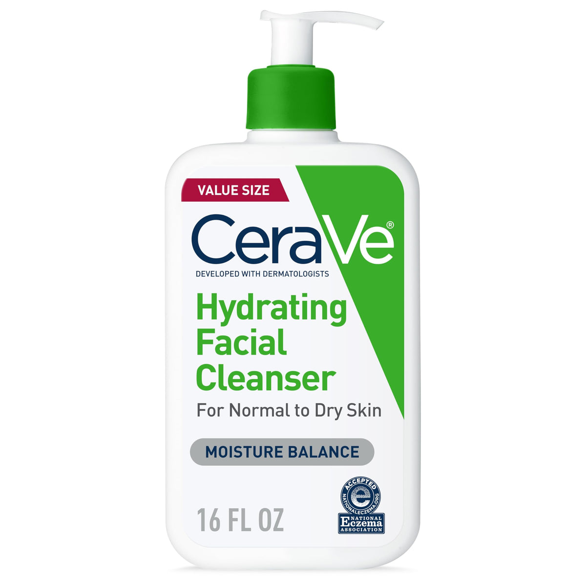 CeraVe limpiador hidratante frontal mostrando el envase ybeneficio limpieza suave