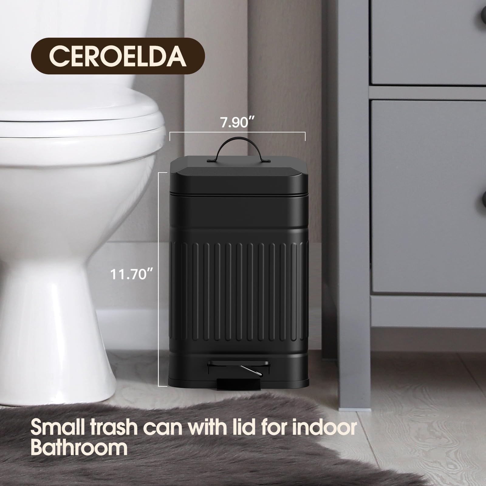 CEROELDA cubeta interior extraíble con asa para limpieza rápida
