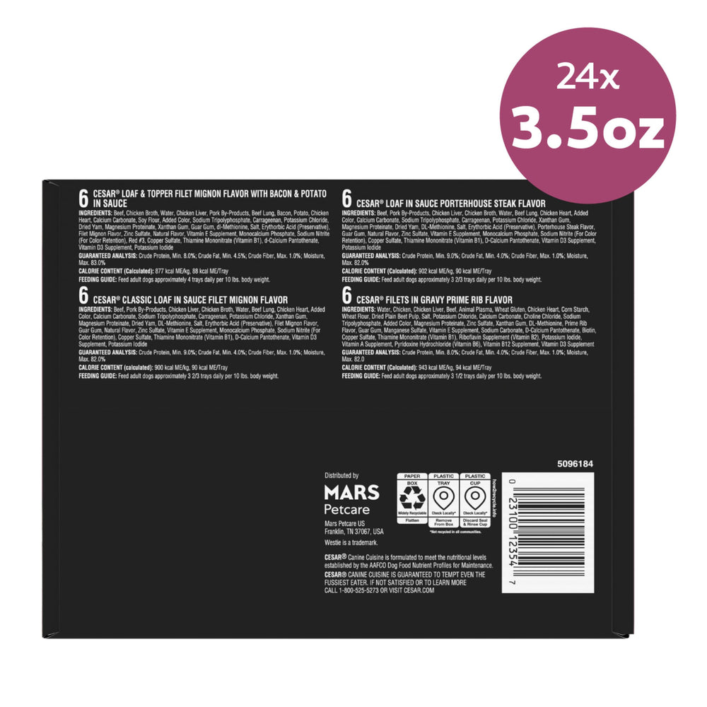 Cesar 24-count box stored in pantry showing bulk convenience and reduced shopping benefit
