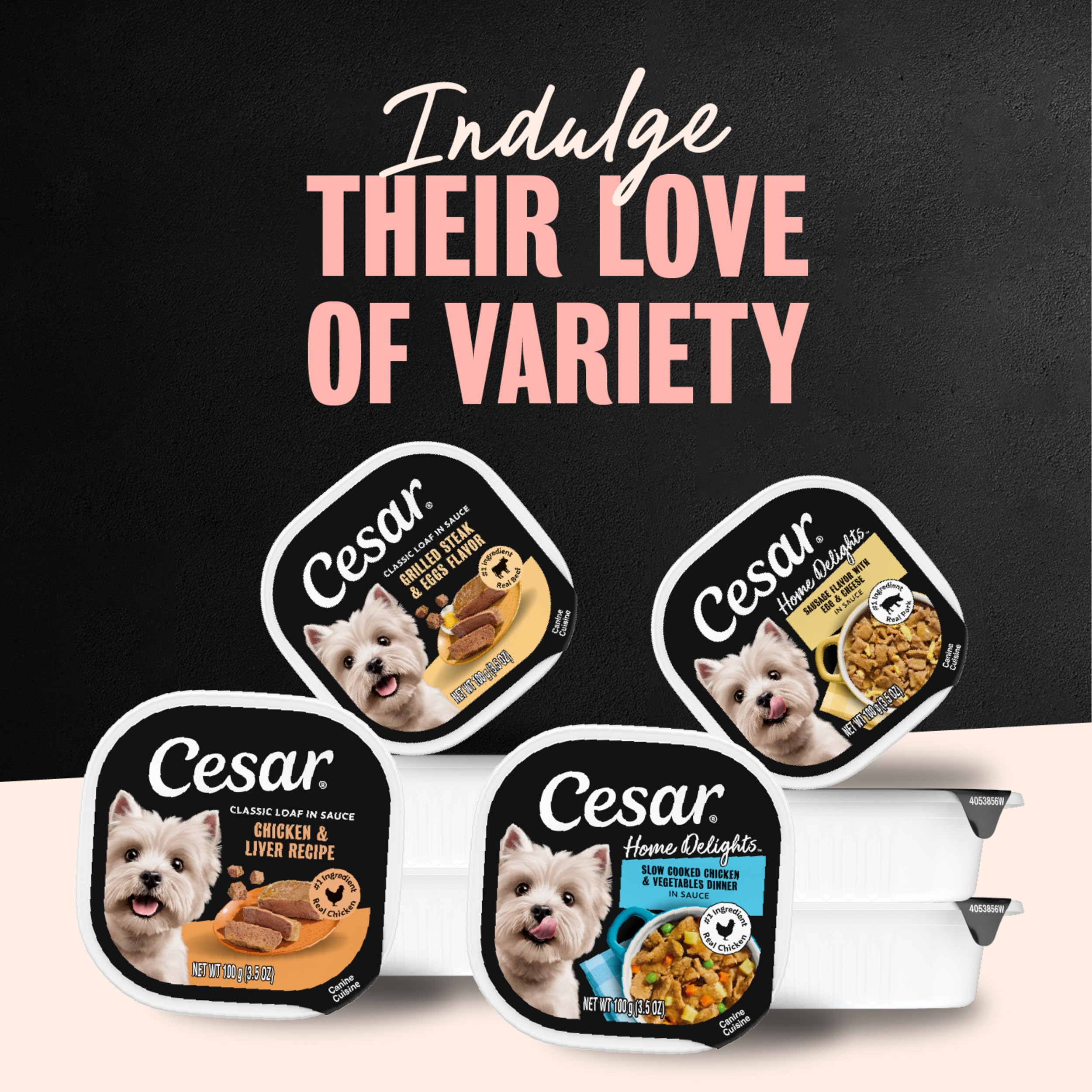 Cesar label and ingredient list showing quality sourcing and transparency