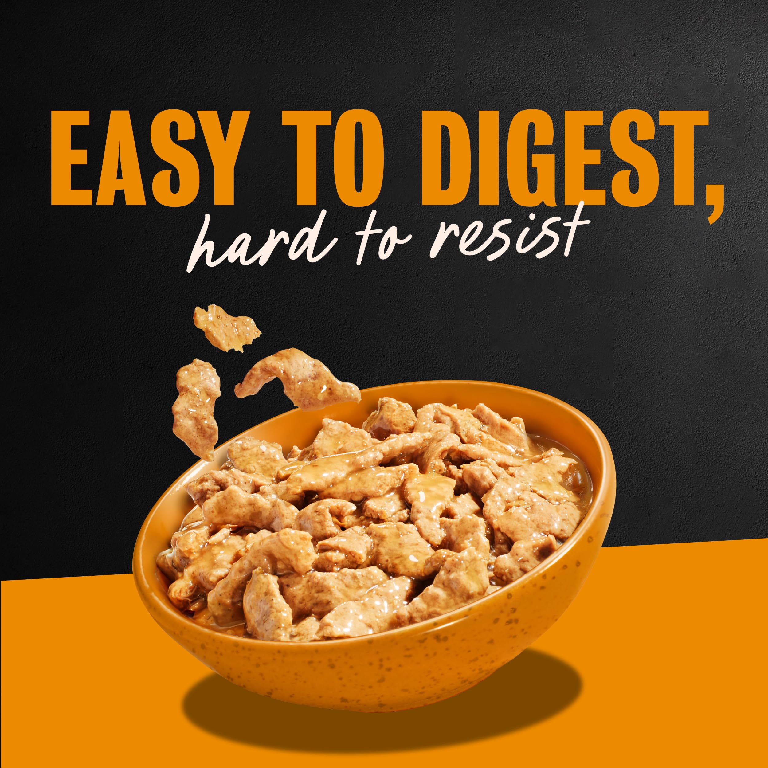 Cesar texture detail of slow-cooked protein showing tender consistency dogs favor