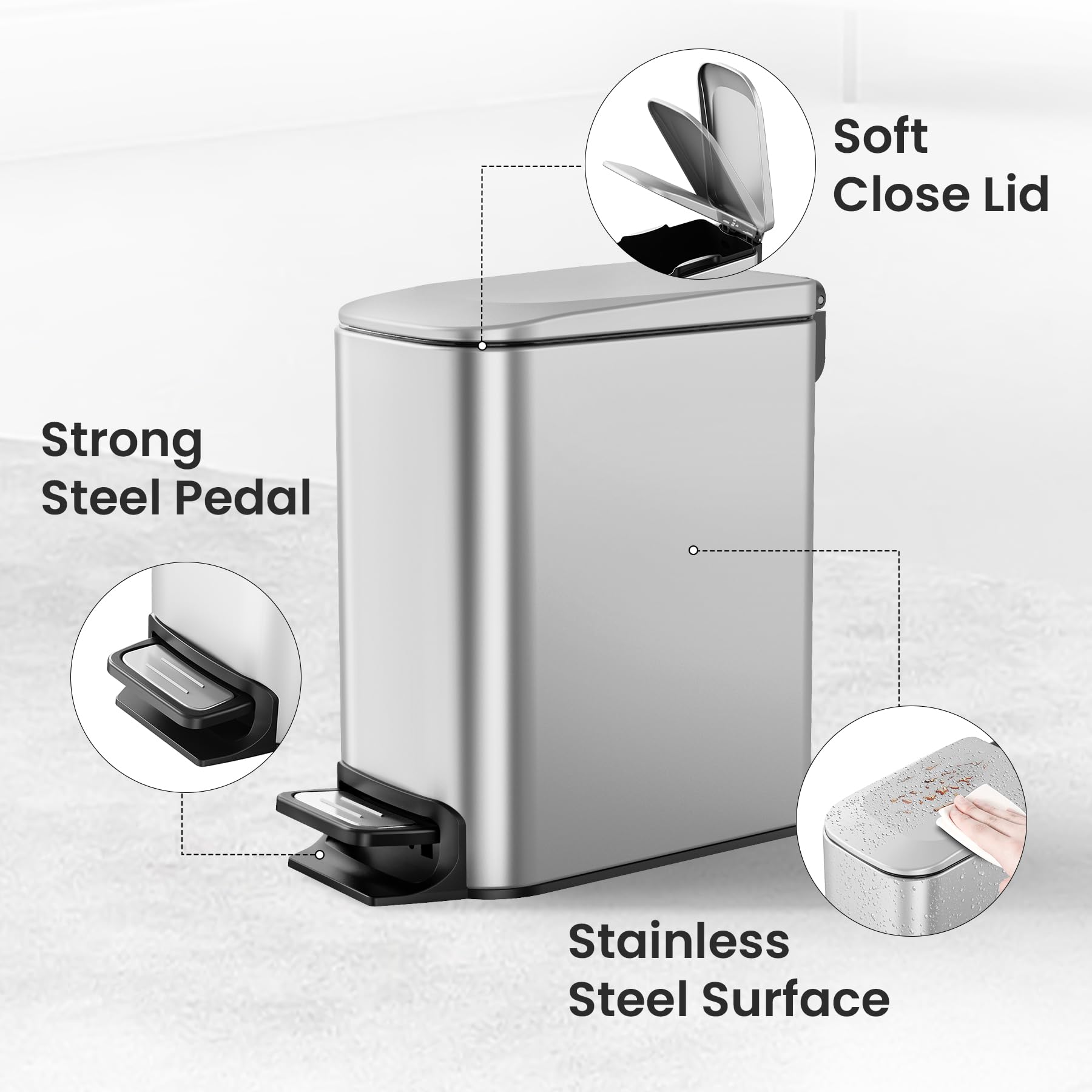 Cesun pedal de acero resistente, pisada cómoda y duradera