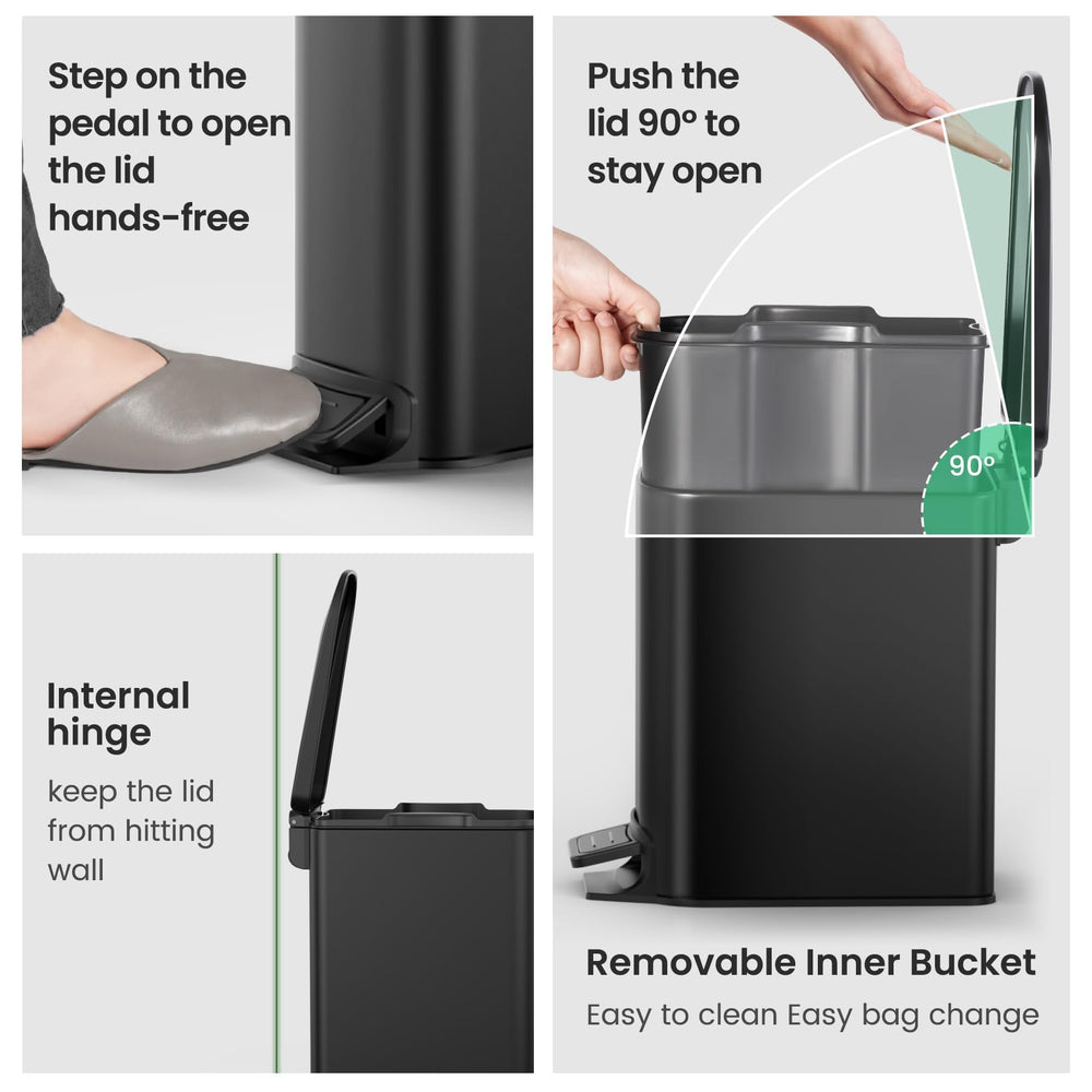 Cesun pedal action hands free use for hygienic waste disposal