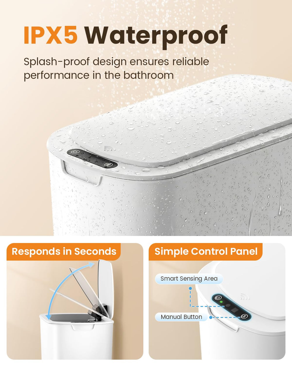 Cesun size comparison beside standard toilet showing compact capacity