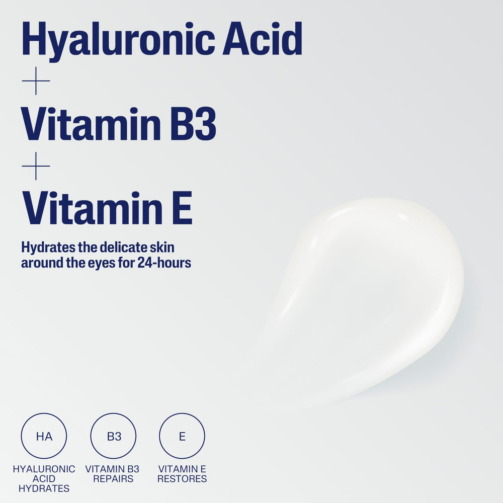 Cetaphil aplicación con los dedos en el contorno de ojos para hidratación precisa