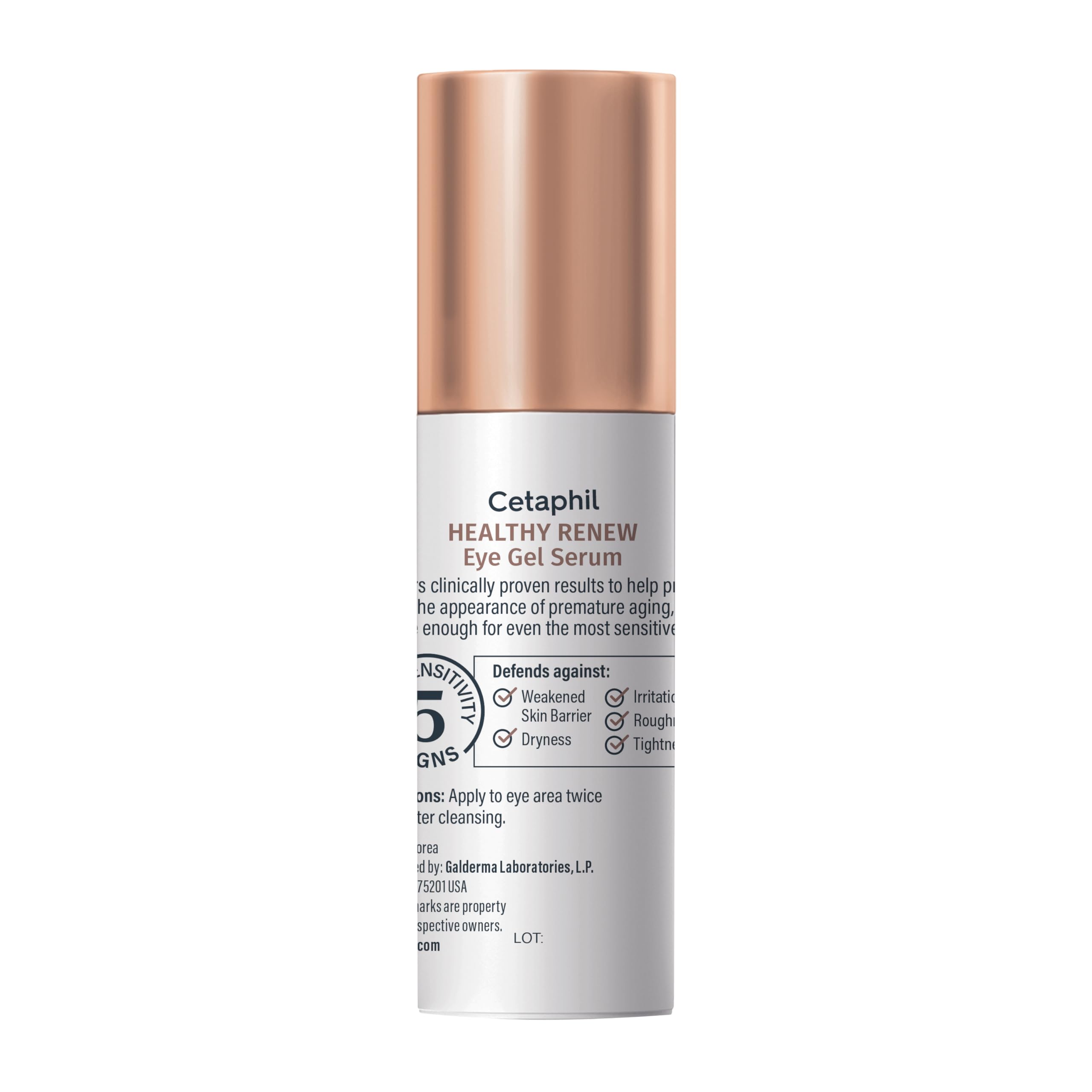 Cetaphil comparación antes y después resaltando reducción visual de ojeras