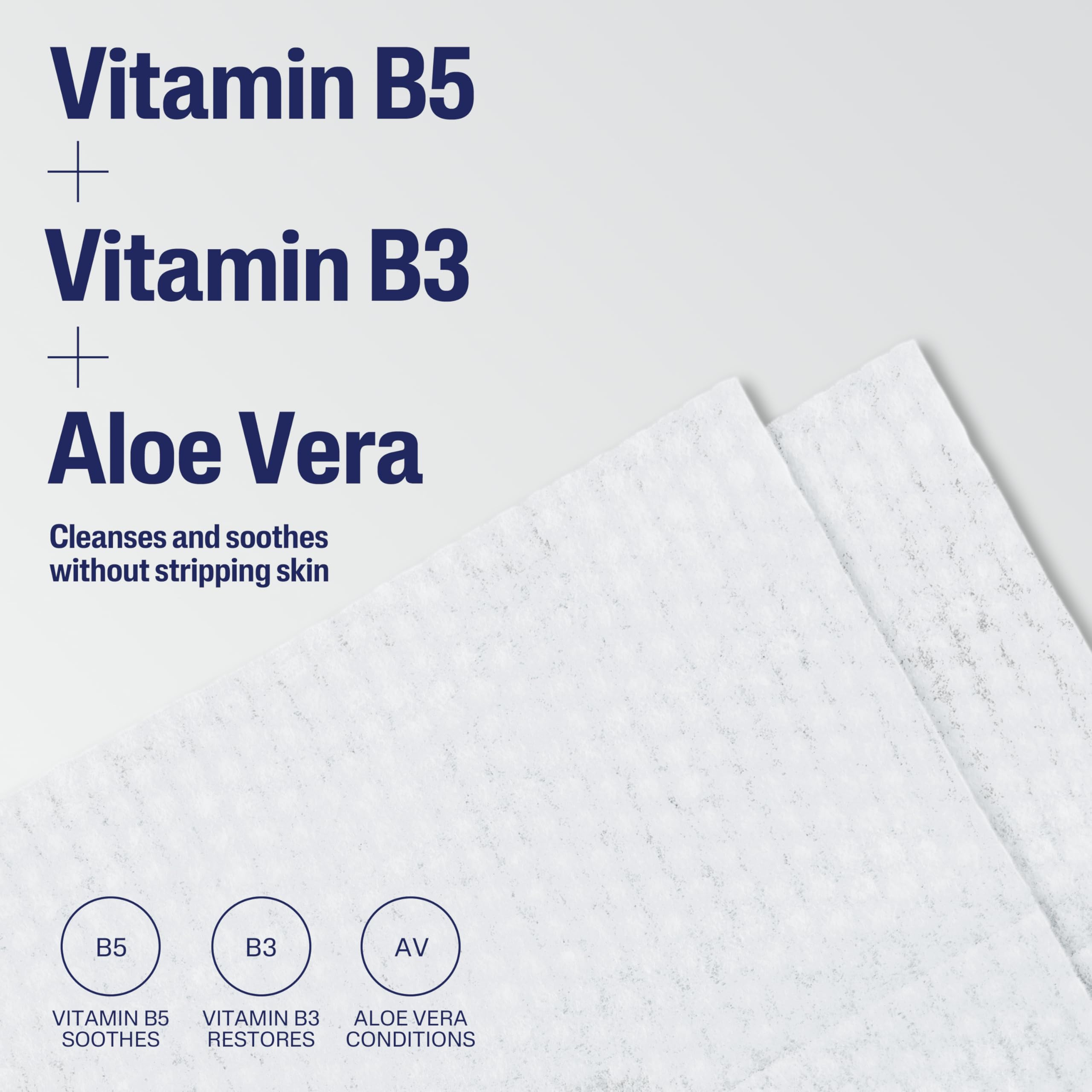 Cetaphil etiqueta con vitaminas B5 B3 y aloe vera destacadas