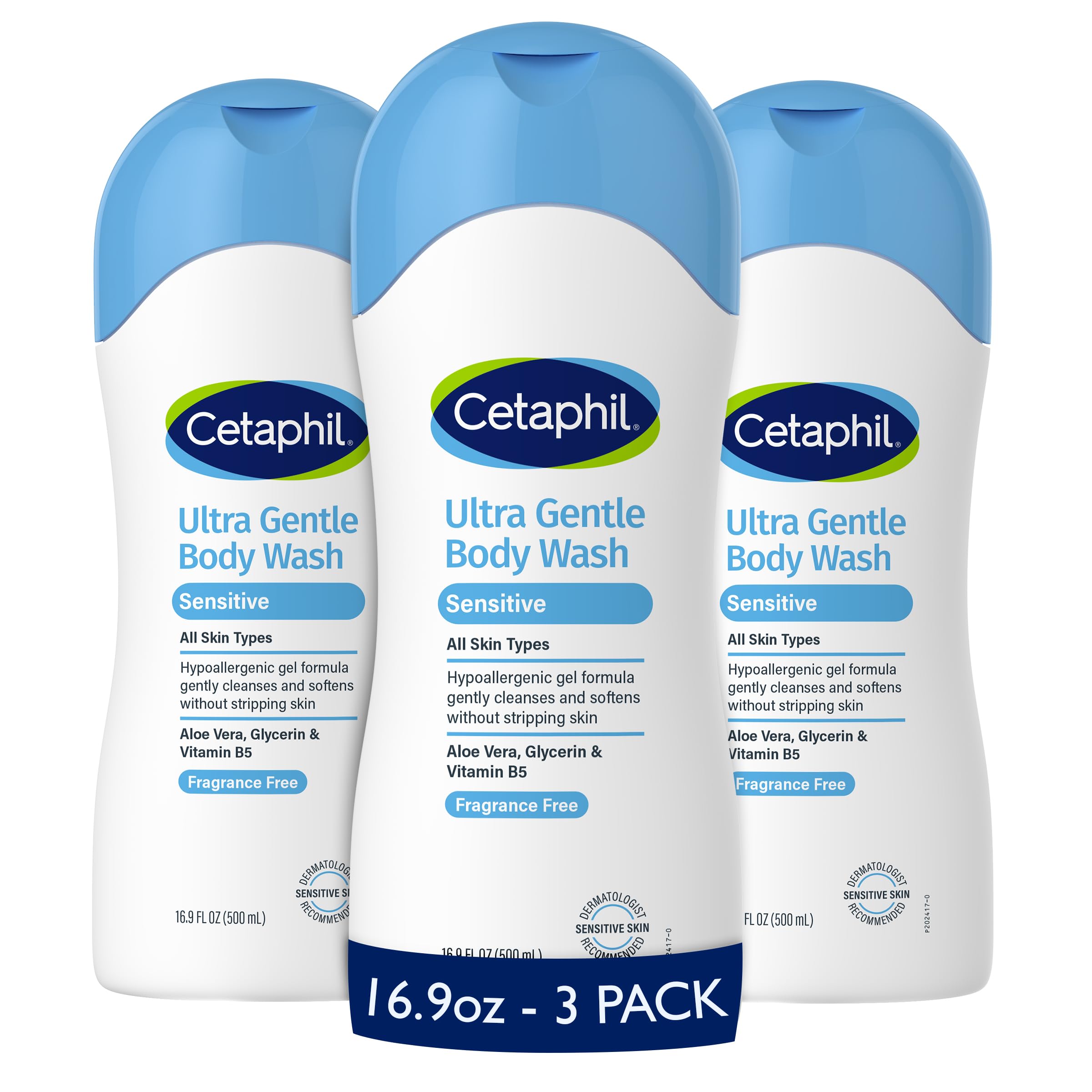 Cetaphil front packaging showing product name and gentle formula benefit