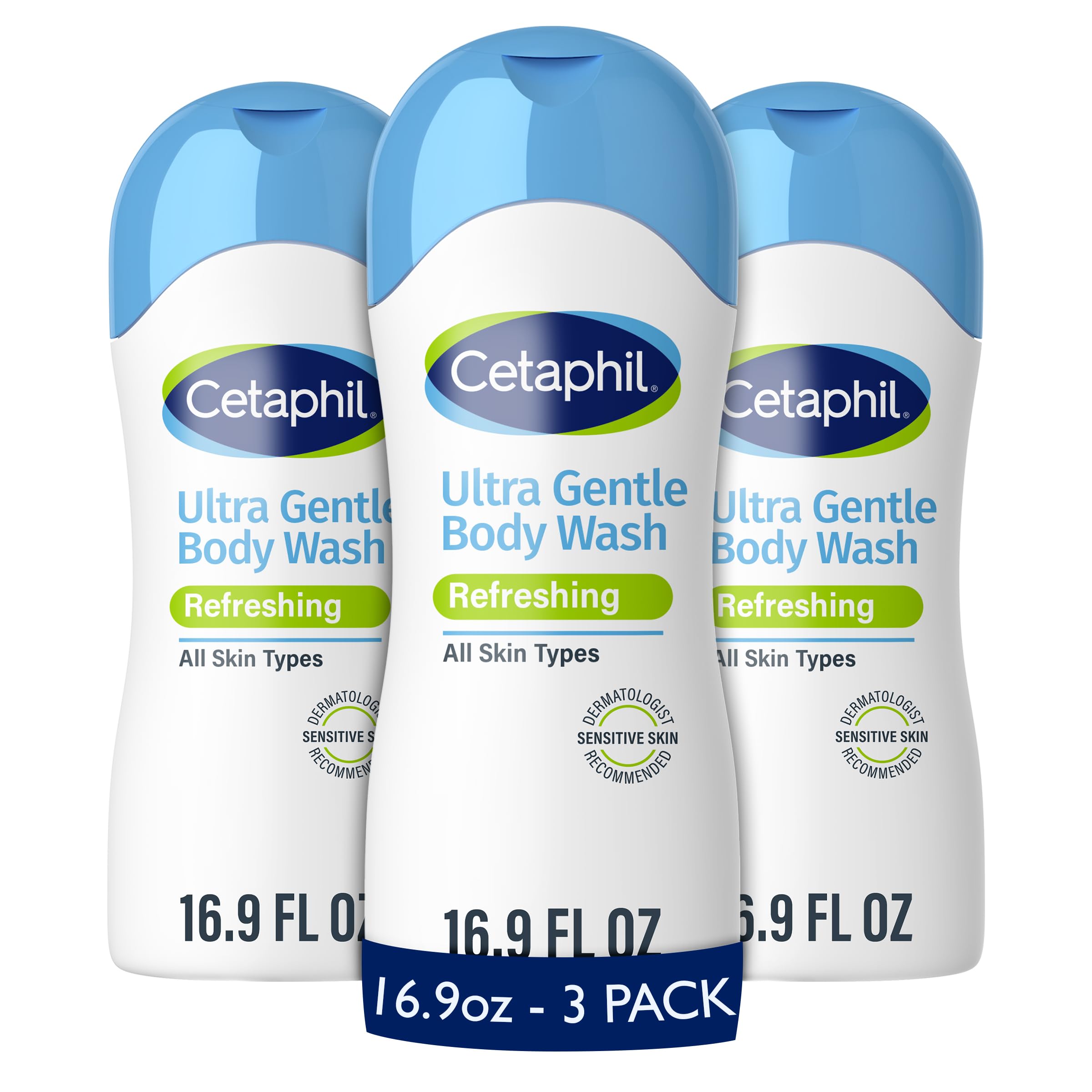 Cetaphil envase frontal 16.9oz mostrando diseño y beneficios