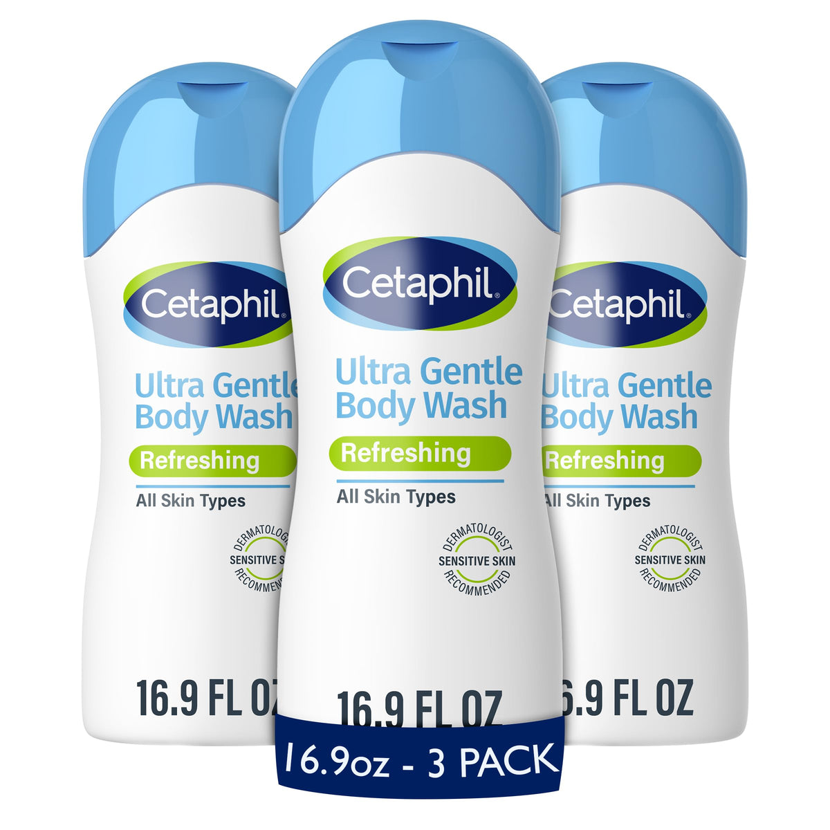 Cetaphil envase frontal 16.9oz mostrando diseño y beneficios