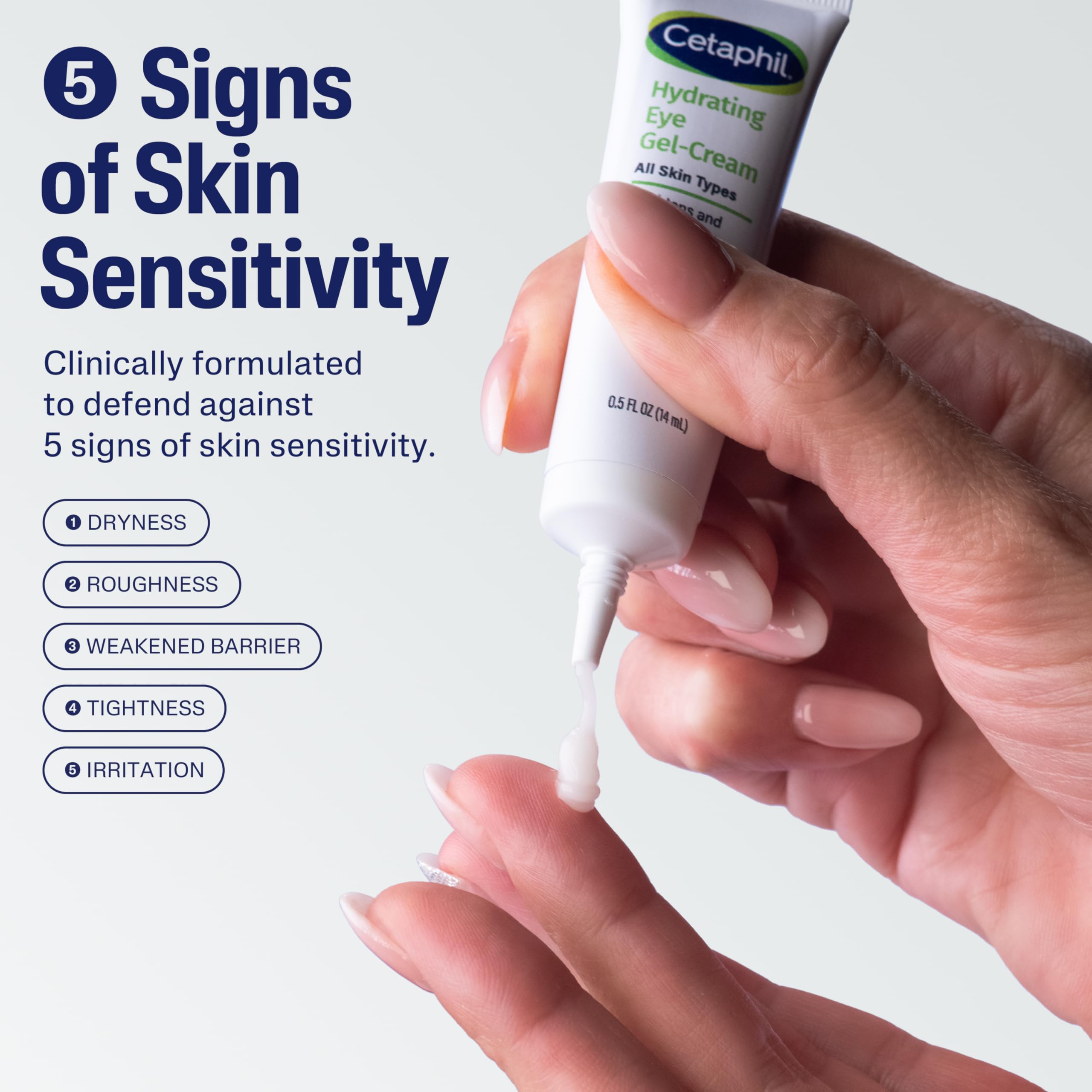 Cetaphil textura gel-crema extendida que revela absorción rápida y sensación fresca