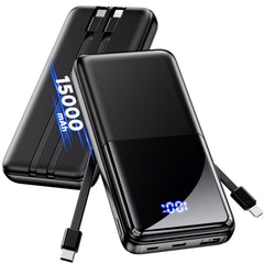 CFIAI vista frontal del power bank mostrando puertos y diseño portátil