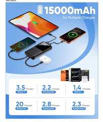 CFIAI power bank en mano demostrando su tamaño ligero y portátil