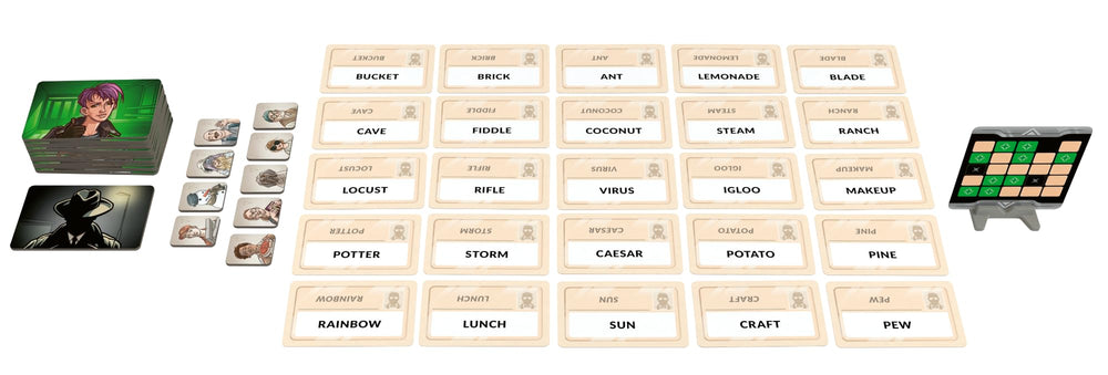 CGE Codenames Duet 2.ª edición cuadrícula 5x5 de cartas para juego cooperativo rápido