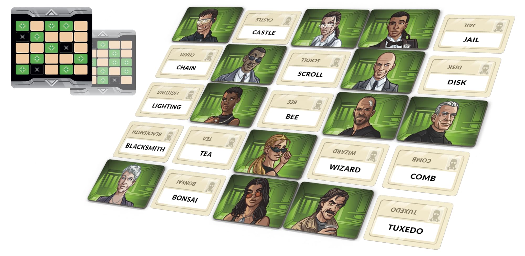 CGE Codenames Duet 2.ª edición inserto interno que organiza cartas y acelera montaje