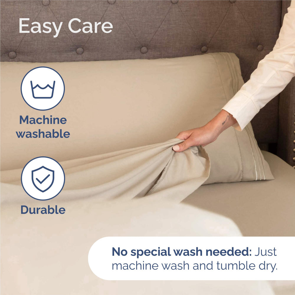 CGK Unlimited cama vestida en dormitorio moderno, aspecto acogedor