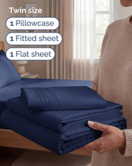 CGK Unlimited flat sheet spread to show full twin size and coverage