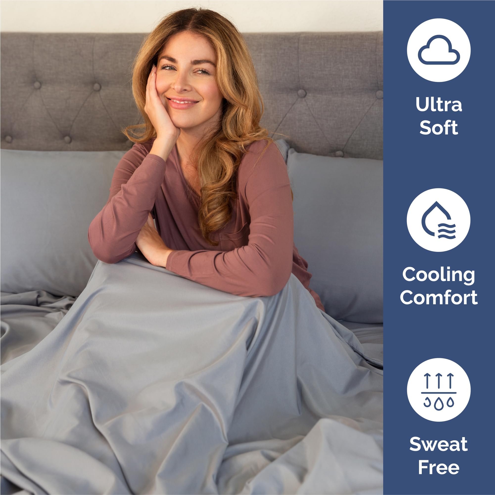CGK Unlimited dos fundas de almohada apiladas, suaves y resistentes al uso