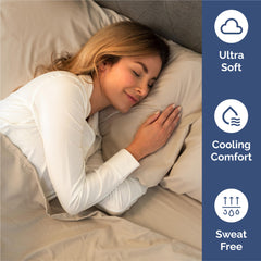 CGK Unlimited fundas de almohada en crema, suavidad y acabado uniforme