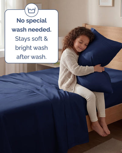 CGK Unlimited sheet set on styled bed showing inviting bedroom comfort