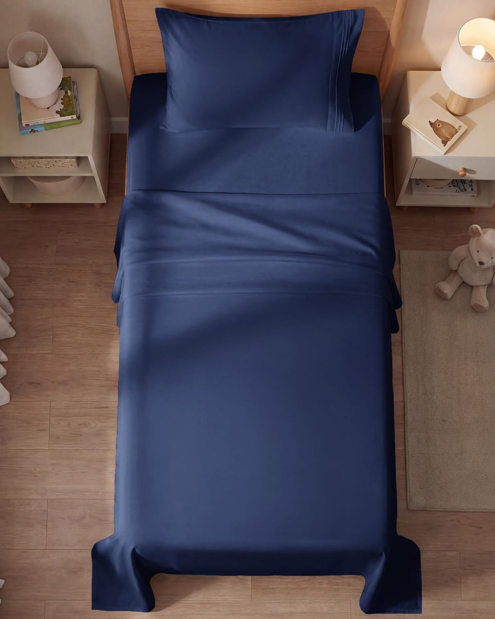 CGK Unlimited sheets on RV bed illustrating travel-ready easy care