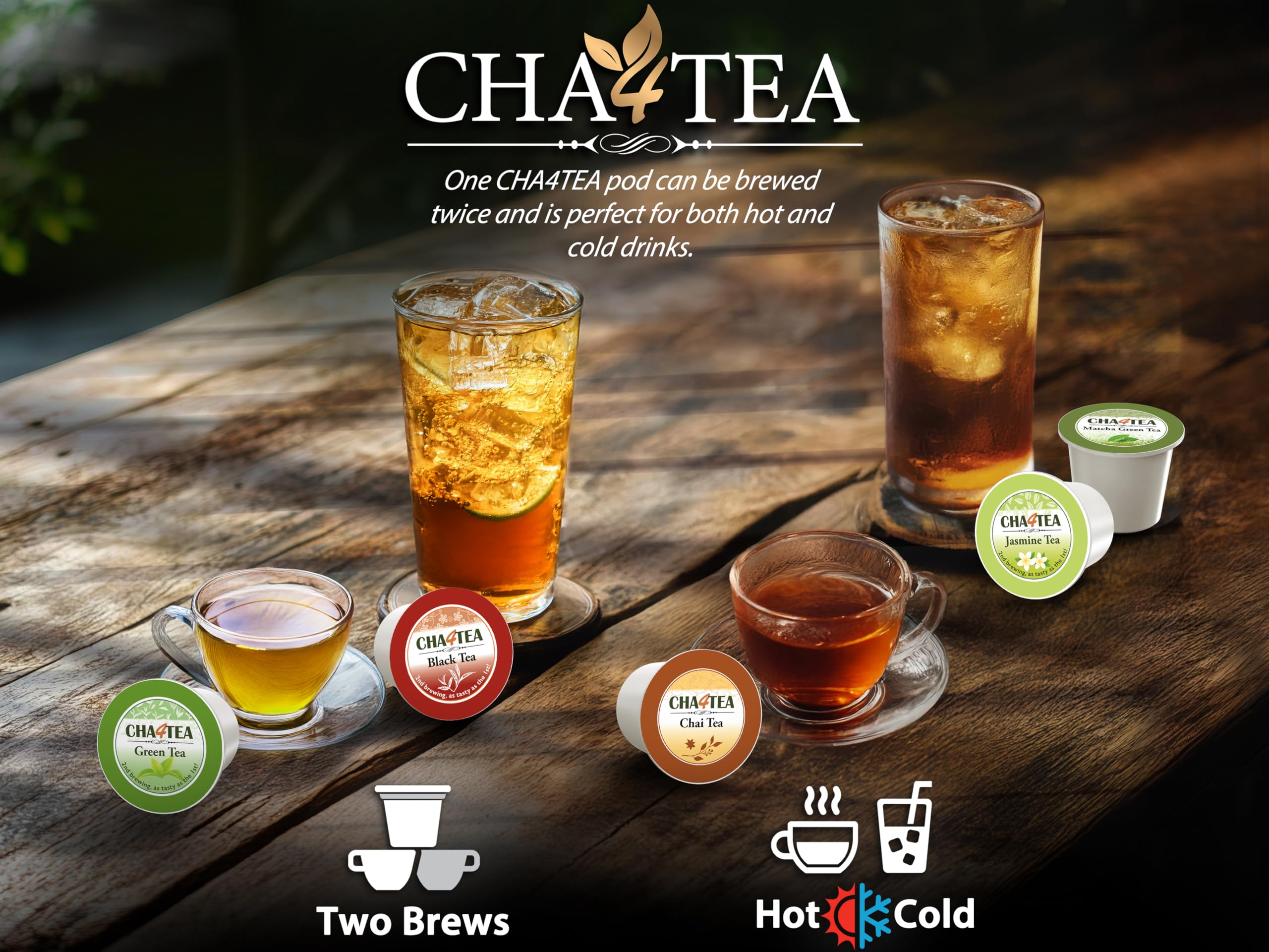 Cha4TEA cápsula insertada en Keurig, preparación rápida