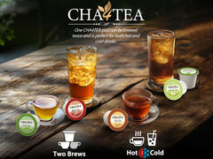 Cha4TEA cápsula insertada en Keurig, preparación rápida