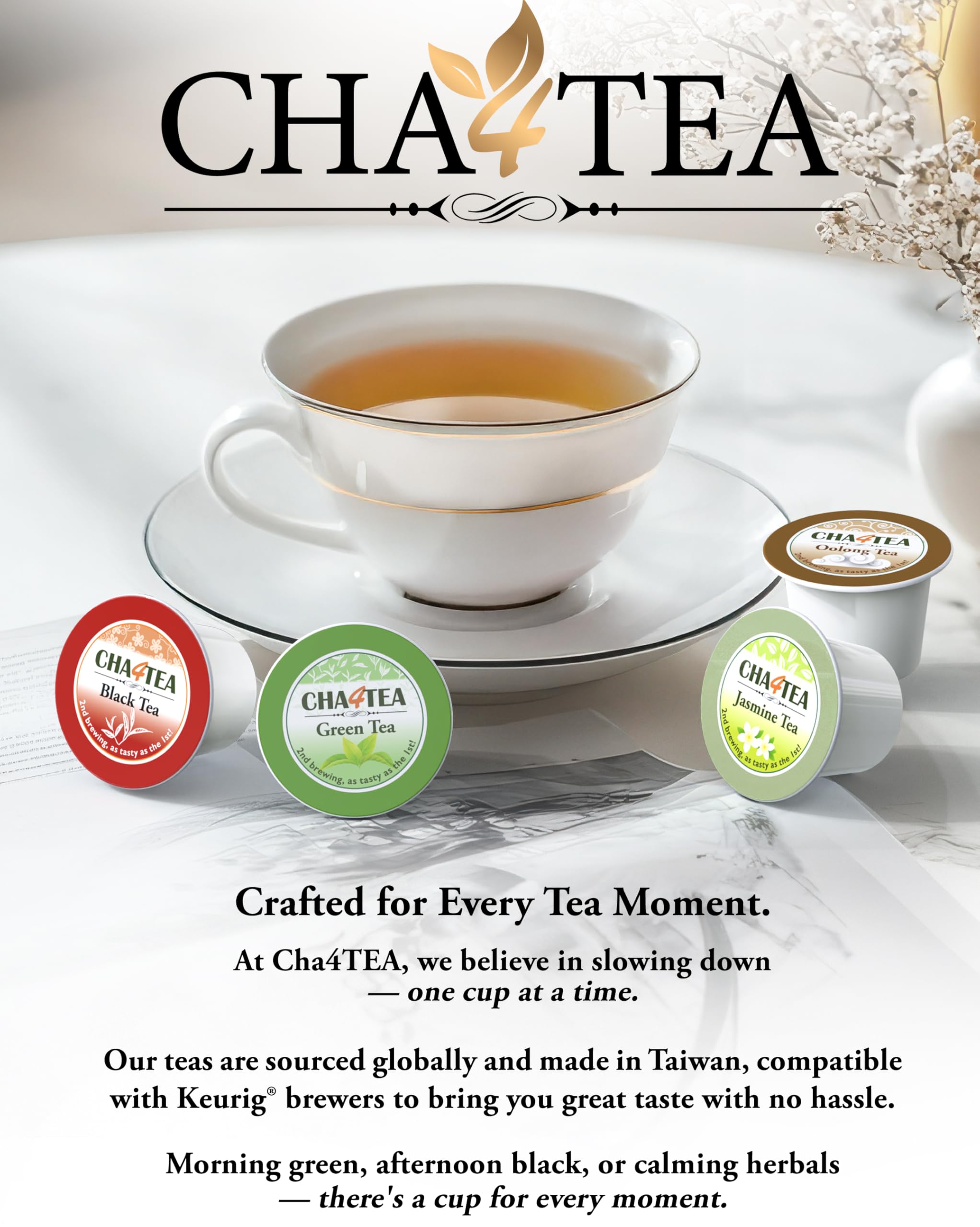 Cha4TEA detalle de cápsulas selladas, conservación del aroma