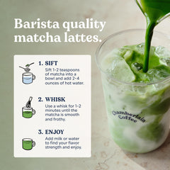 Chamberlain Coffee latte cremoso en vaso ideal para desayunos