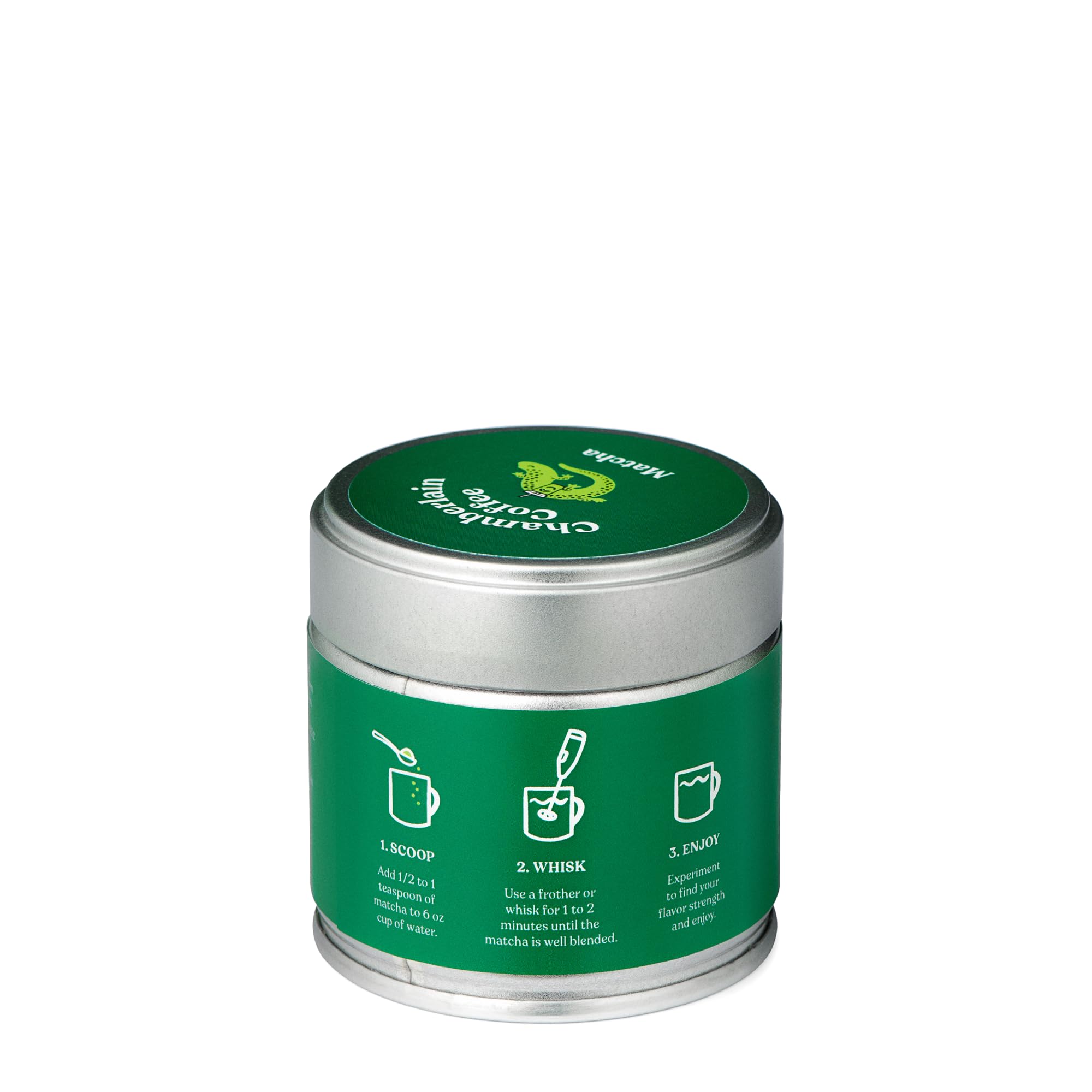 Chamberlain Coffee polvo matcha textura fina que facilita mezcla
