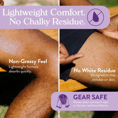 Chamois Butt'r spread on chamois pad demonstrating protective lubrication