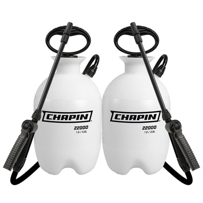 CHAPIN front view of two 1-gallon sprayers showing compact design and convenience