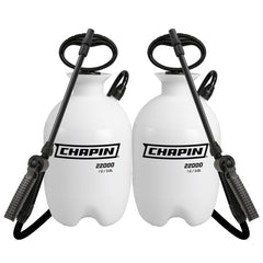 CHAPIN front view of two 1-gallon sprayers showing compact design and convenience