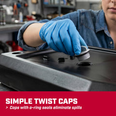 CHAPIN bandeja comparada con mano para ver escala y capacidad
