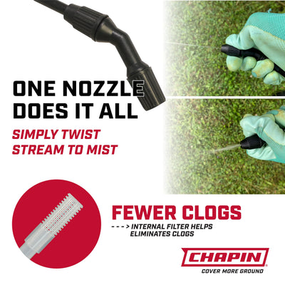 CHAPIN in-tank filter closeup preventing clogs and ensuring steady flow