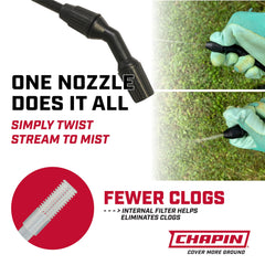 CHAPIN in-tank filter closeup preventing clogs and ensuring steady flow