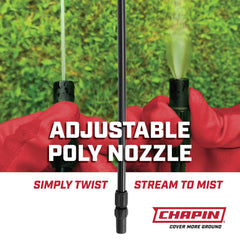 CHAPIN translucent tank showing fluid level for easy monitoring and fewer refills