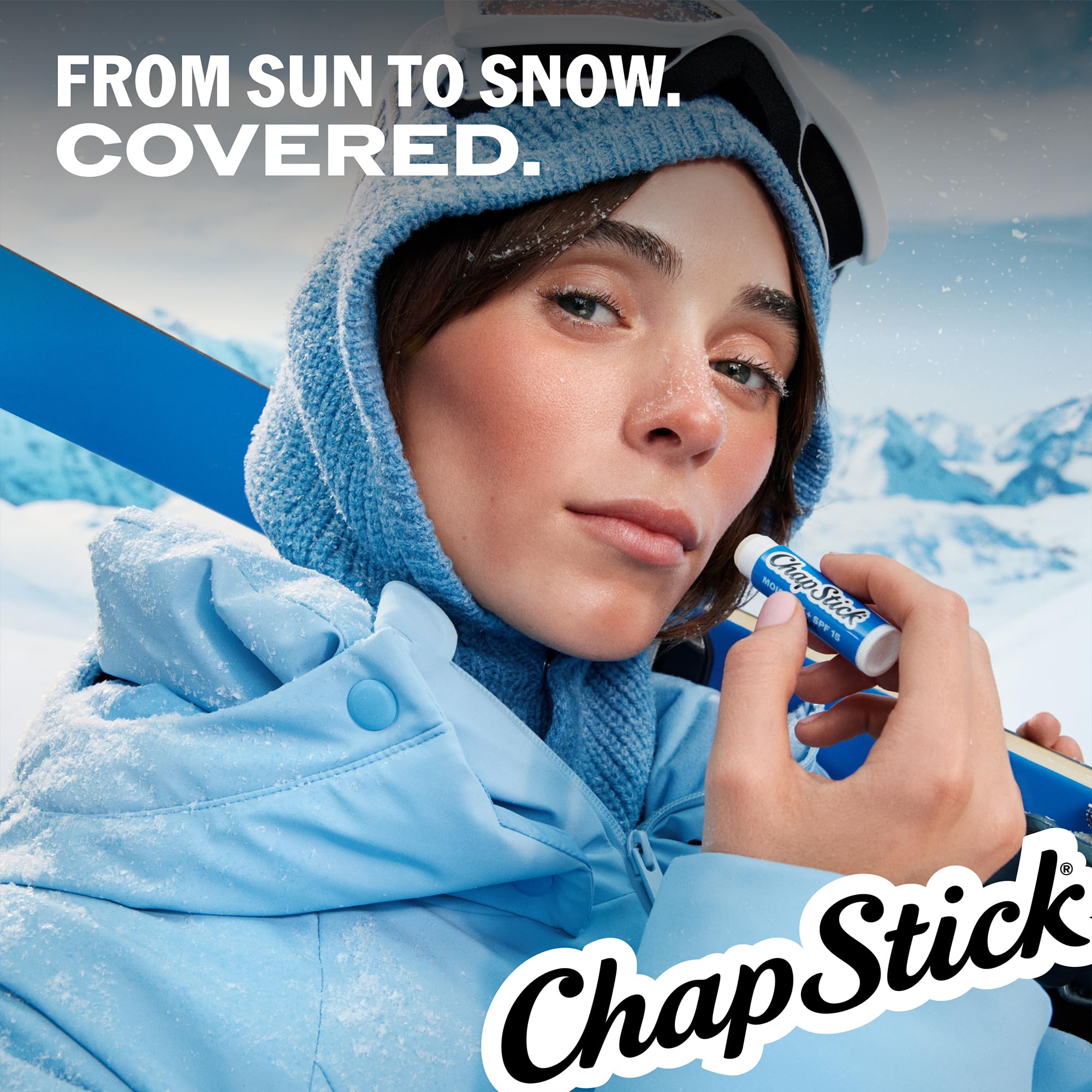 ChapStick paquete abierto con bastones listos para aplicar cuando se necesite